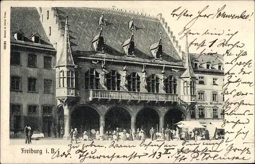Ak Freiburg im Breisgau. Kaufhaus, Außenansicht
