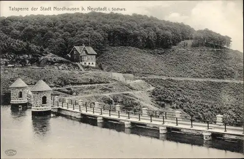 Ak Nordhausen am Harz, Talsperre, bei Neustadt