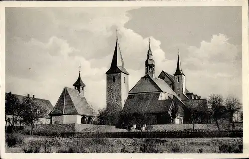 Ak Rulle Wallenhorst in Niedersachsen, Kloster u Wallfahrtskirche Rulle, Marienbrunnen