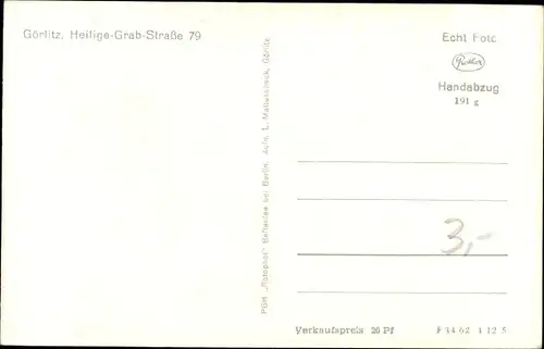 Ak Görlitz in der Lausitz, Das Heilige Grab, Kapelle, Heilige-Grab-Straße 79