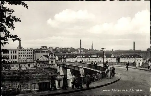 Ak Wetter an der Ruhr, neue Ruhrbrücke