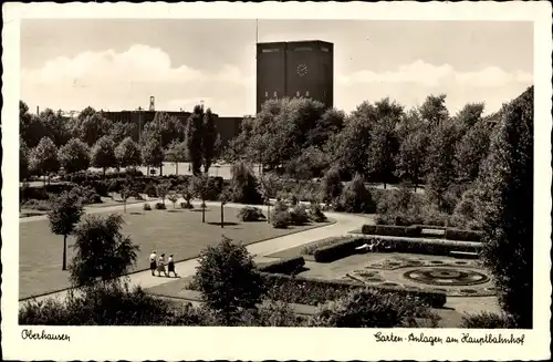 Ak Oberhausen im Ruhrgebiet, Garten-Anlagen am Hauptbahnhof