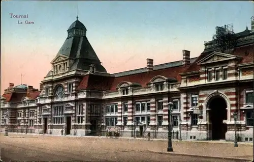 Ak Tournai Wallonien Hennegau, La Gare