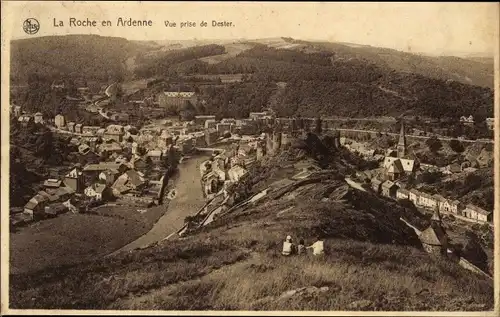 Ak Laroche La Roche en Ardennes Wallonien Luxemburg, Vue prise de Dester