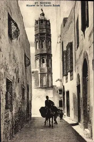 Ak Sousse Tunesien, Minaret de la Zaouia Zakak