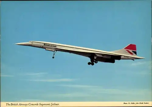 Ak Britisches Passagierflugzeug, The British Airways Concorde Supersonic Jetliner