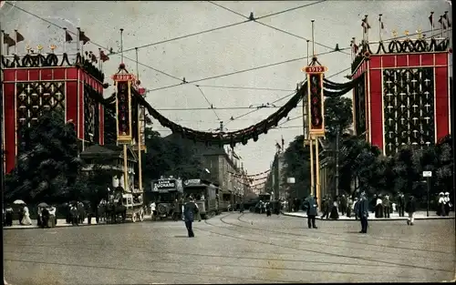 Ak Berlin, Leipziger Platz im Festschmuck