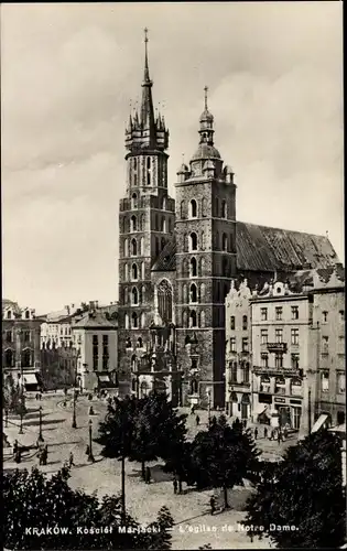 Ak Kraków Krakau Polen, Marienkirche, Kosciol Marjacki