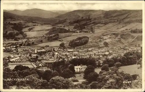 Ak Machynlleth in Wales, Gesamtansicht