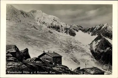 Ak Krimml in Salzburg, Warnsdorfer Hütte gegen Krimmler Kees