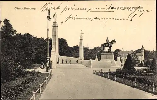 Ak Berlin Charlottenburg, Kaiser Friedrich Denkmal