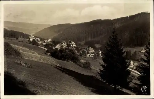 Ak Falkau Feldberg im Schwarzwald, Ort mit Umgebung, Pension Villa Hosp