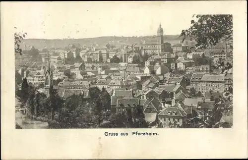 Ak Pforzheim im Schwarzwald, Gesamtansicht