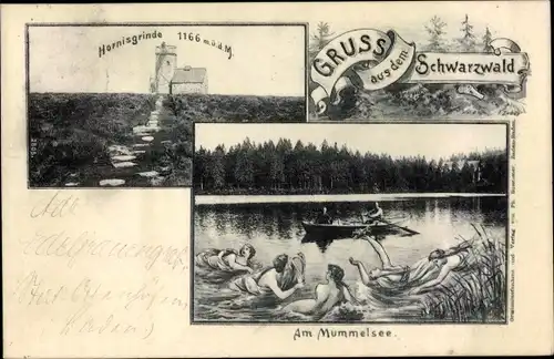 Ak Mummelsee Seebach im Schwarzwald Baden, Hornisgrinde