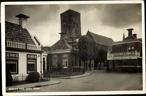 Ak Bedum Groningen Niederlande, Ned. Herv. Kerk