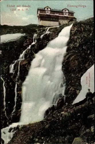 Ak Region Königgrätz, Elbfallbaude, Labská bouda, Riesengebirge