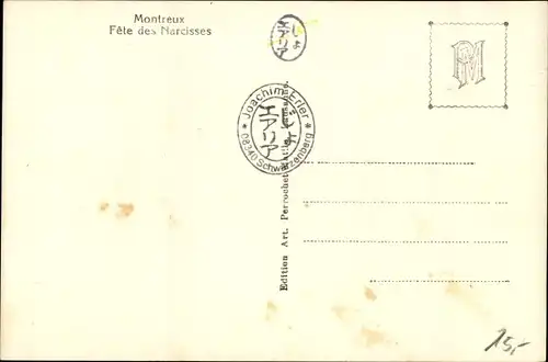 Ak Montreux Kanton Waadt Schweiz, Fete des Narcisses, Festwagen, Schmetterling