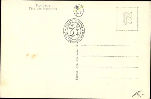 Ak Montreux Kanton Waadt Schweiz, Fete des Narcisses, Festwagen, Blüte