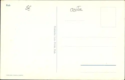 Ak Rab Kroatien, Stadtansicht