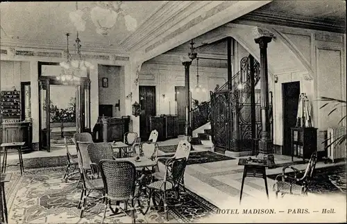 Ak Paris VI, Madison Hôtel, Hall