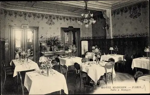 Ak Paris VI, Hotel Madison, Salle a Manger