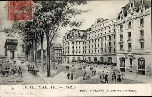Künstler Ak Paris XVI. Arrondissement Passy, Hotel Majestic, Avenue Kleber