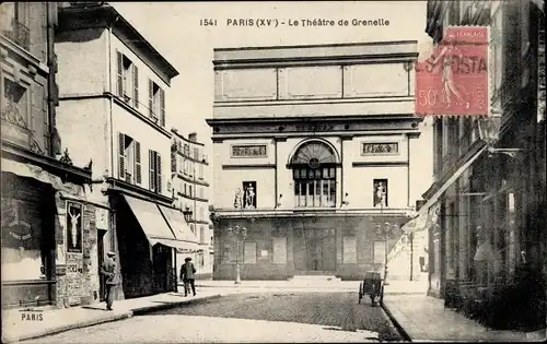 Ak Paris XV Vaugirard, Le Theatre de Grenelle