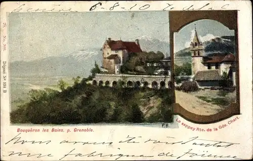 Künstler Ak Grenoble Isère, Château de Bouqueron les Bains, Eglise