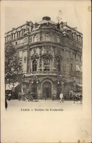 Ak Paris IX, Théâtre du Vaudeville