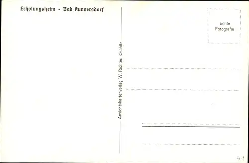 Ak Lázně Kundratice Bad Kunnersdorf Osečná Oschitz Region Reichenberg, Erholungsheim