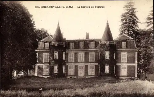 Ak Émerainville Seine et Marne, La Chateau de Pontault