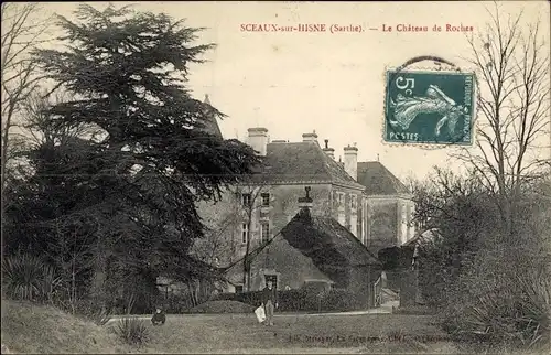 Ak Sceaux sur Huisne Sarthe, Le Chateau de Roches
