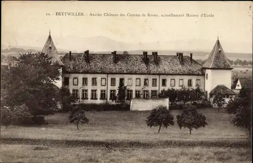 Ak Dettwiller Dettweiler Elsass Bas Rhin, Château des Comtes de Roses