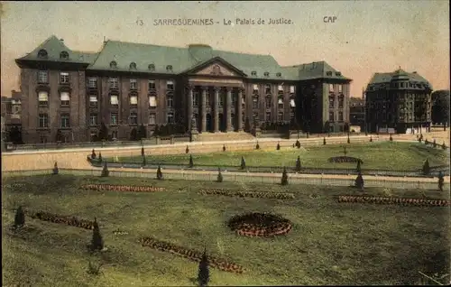 Ak Sarreguemines Saargemünd Lothringen Moselle, Le Palais de Justice