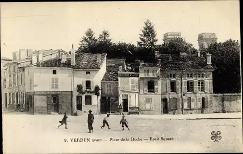 Ak Verdun Meuse, Place de la Roche, Rock Square