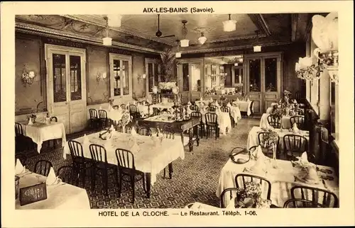 Ak Aix les Bains Savoie, Hotel de la Cloche, Restaurant