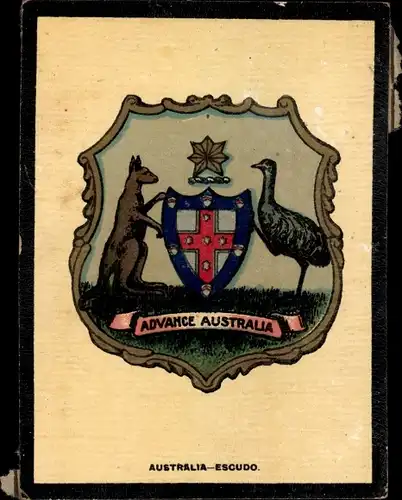 Foto Australien, Escudo, Wappen, Känguruh