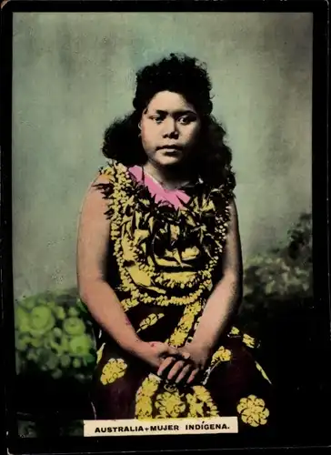 Foto Australien, Mujer Indigena