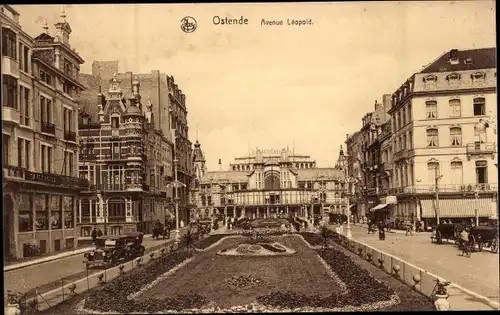 Ak Oostende Ostende Westflandern, Avenue Leopold