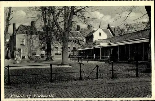 Ak Middelburg Zeeland Niederlande, Vischmarkt