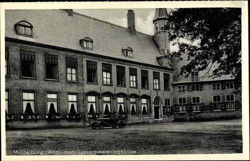 Ak Middelburg Zeeland Niederlande, Abdij met Gouvernementsgebouw