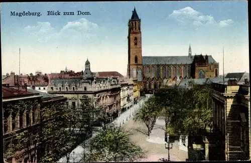 Ak Magdeburg, Blick zum Dom