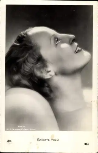 Ak Schauspielerin Brigitte Helm, Profilansicht