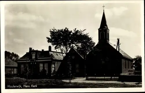 Ak Haulerwijk Friesland Niederlande, Herv. Kerk