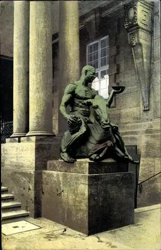 Ak Dresden Altstadt, Ratsweinkeller, Esel