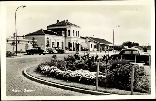 Ak Assen Drenthe Niederlande, Station