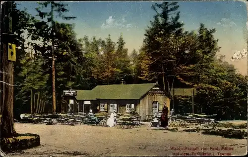 Ak Königstein im Taunus Hessen, Fuchstanz, Waldwirtschaft von Ferd. Müller, Außenansicht