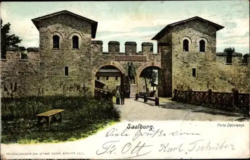 Ak Bad Homburg vor der Höhe im Hochtaunuskreis, Kastell Saalburg, Porta Decumana