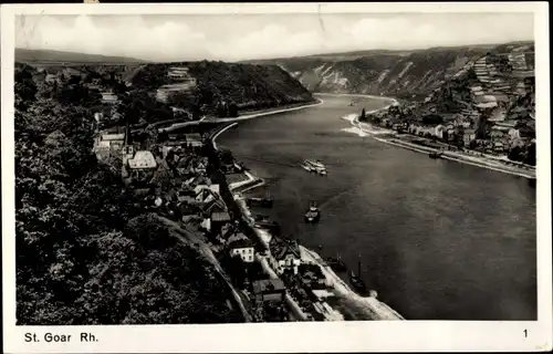 Ak Sankt Goar am Rhein, Panorama