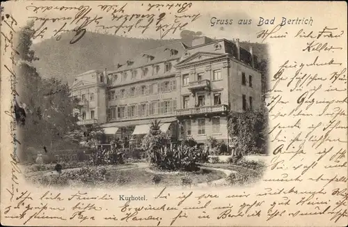 Ak Bad Bertrich an der Mosel Eifel, Kurhotel, Außenansicht, Garten